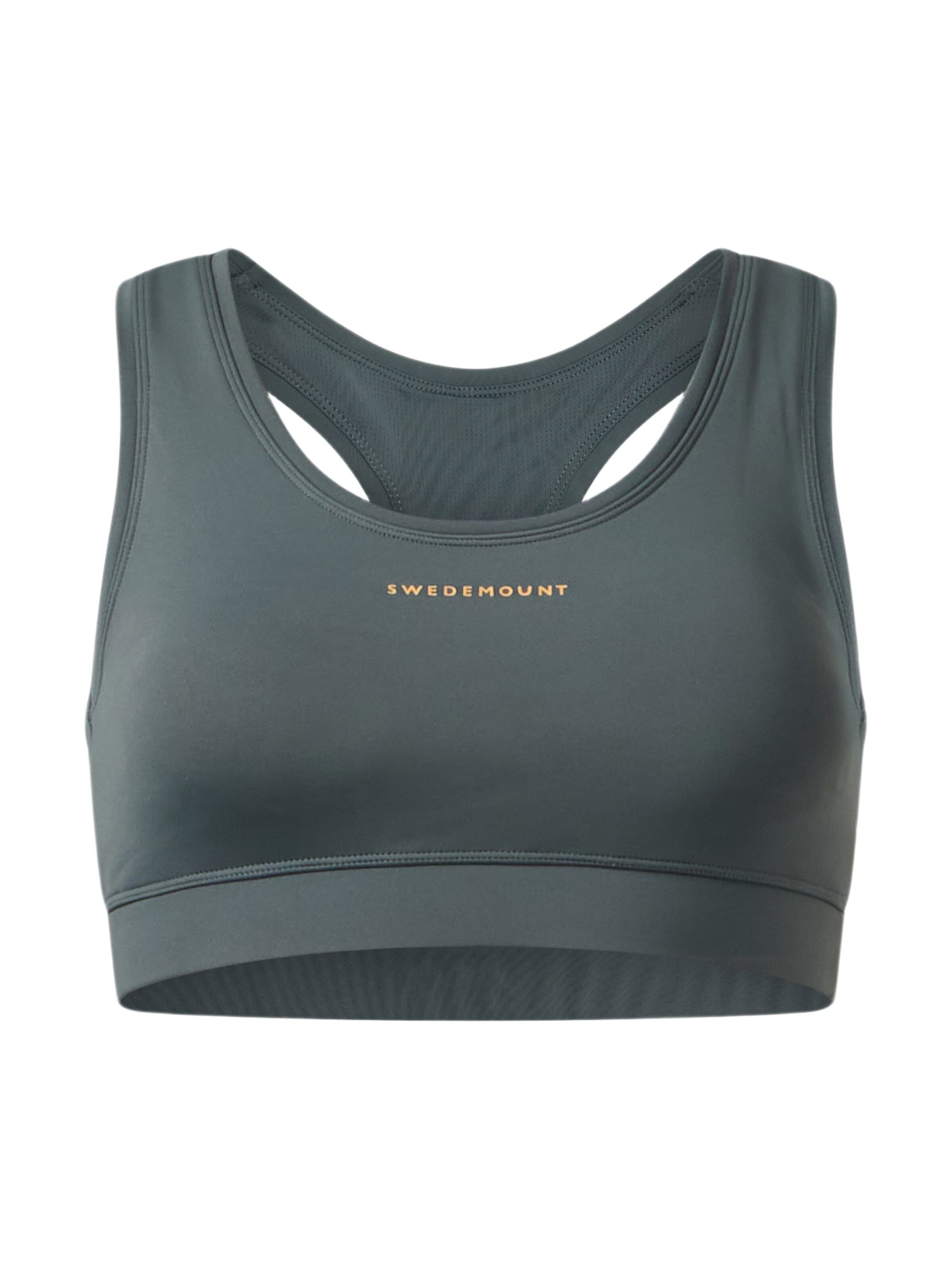 SWEDEMOUNT Bralette Sports Bra 'Core' in Green: front