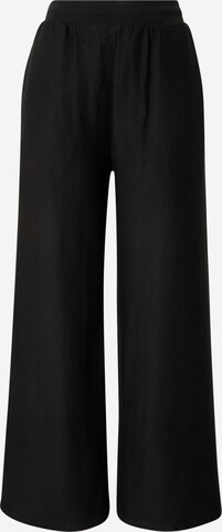 Urban Classics Wide leg Trousers in Black: front