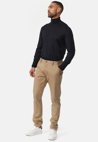 INDICODE JEANS Regular Chino Pants 'Cherry' in Beige