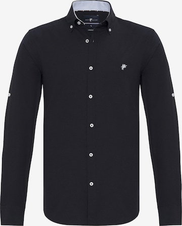 DENIM CULTURE Regular fit Button Up Shirt 'CURTIS' in Black: front