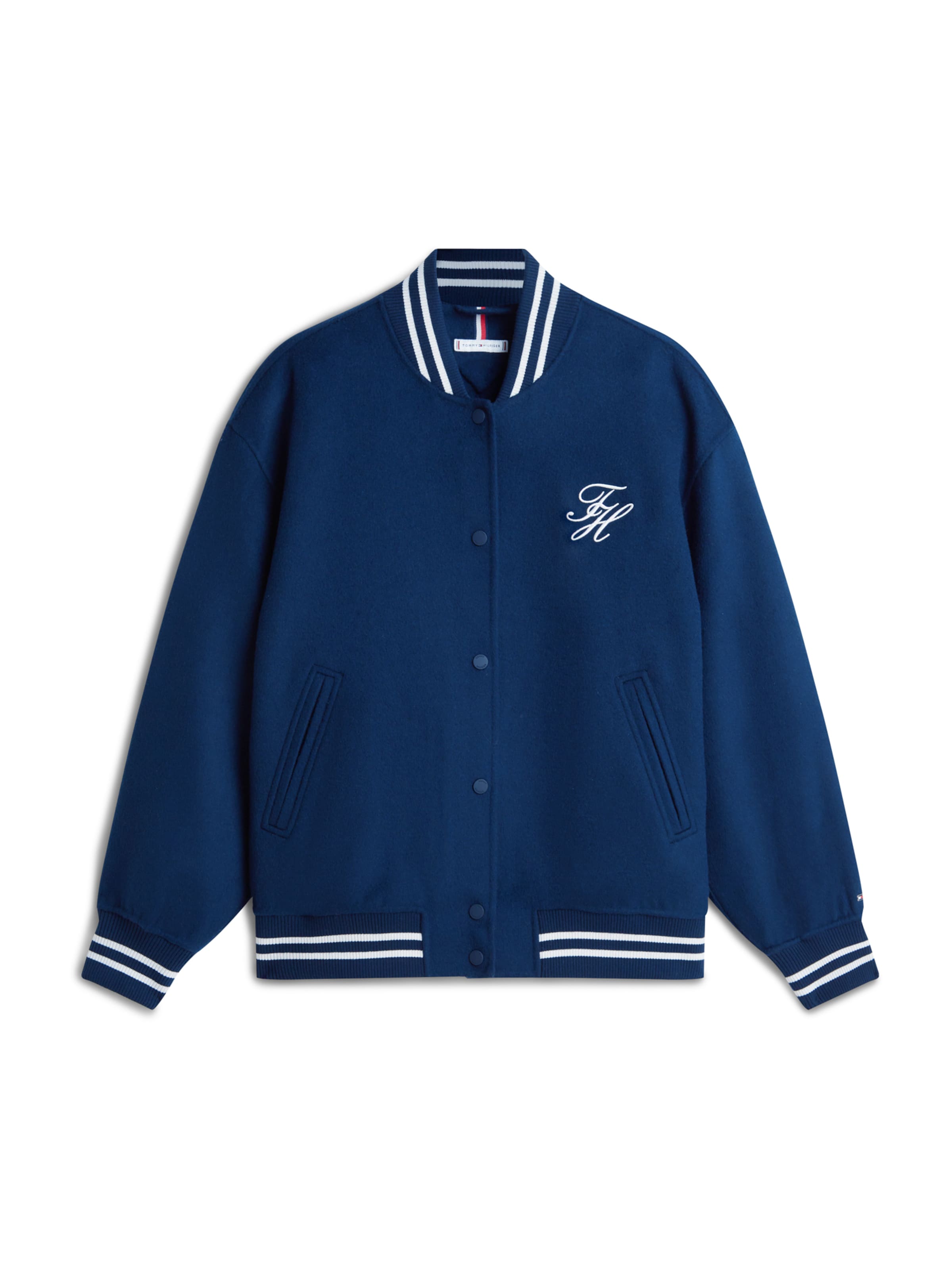 TOMMY HILFIGER Φθινοπωρινό και ανοιξιάτικο μπουφάν σε μπλε: μπροστά