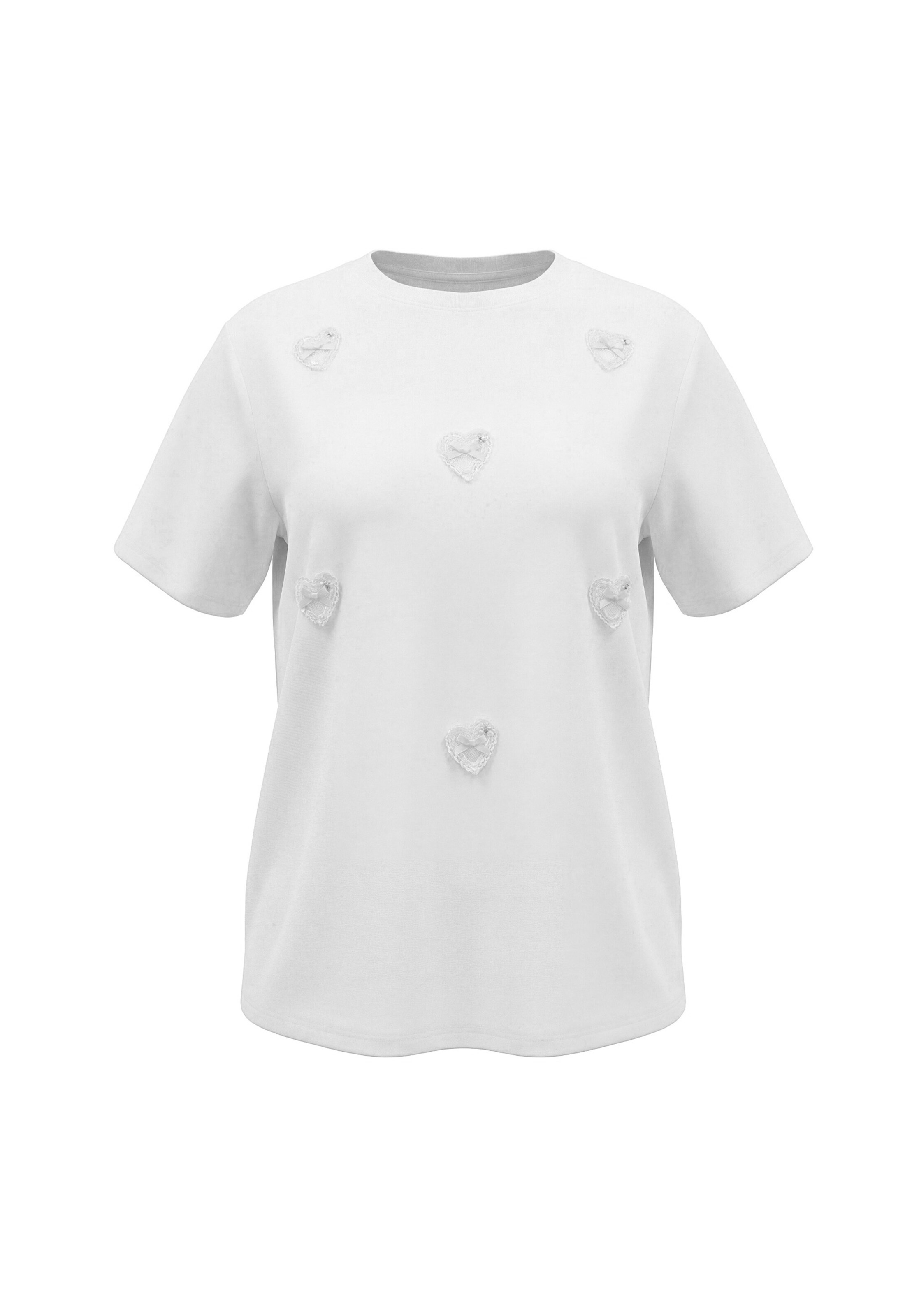 MYMO Shirt 'Pop' in Wit: voorkant