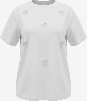 MYMO Shirt 'Pop' in Wit: voorkant