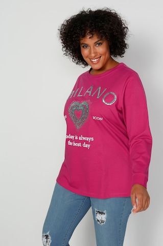 MIAMODA Sweatshirt in Roze: voorkant