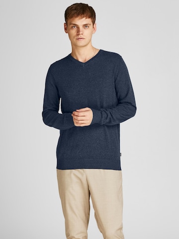 JACK & JONES Sweater 'Emil' in Blue: front