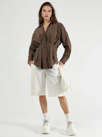 Qu Style Bluse in Braun