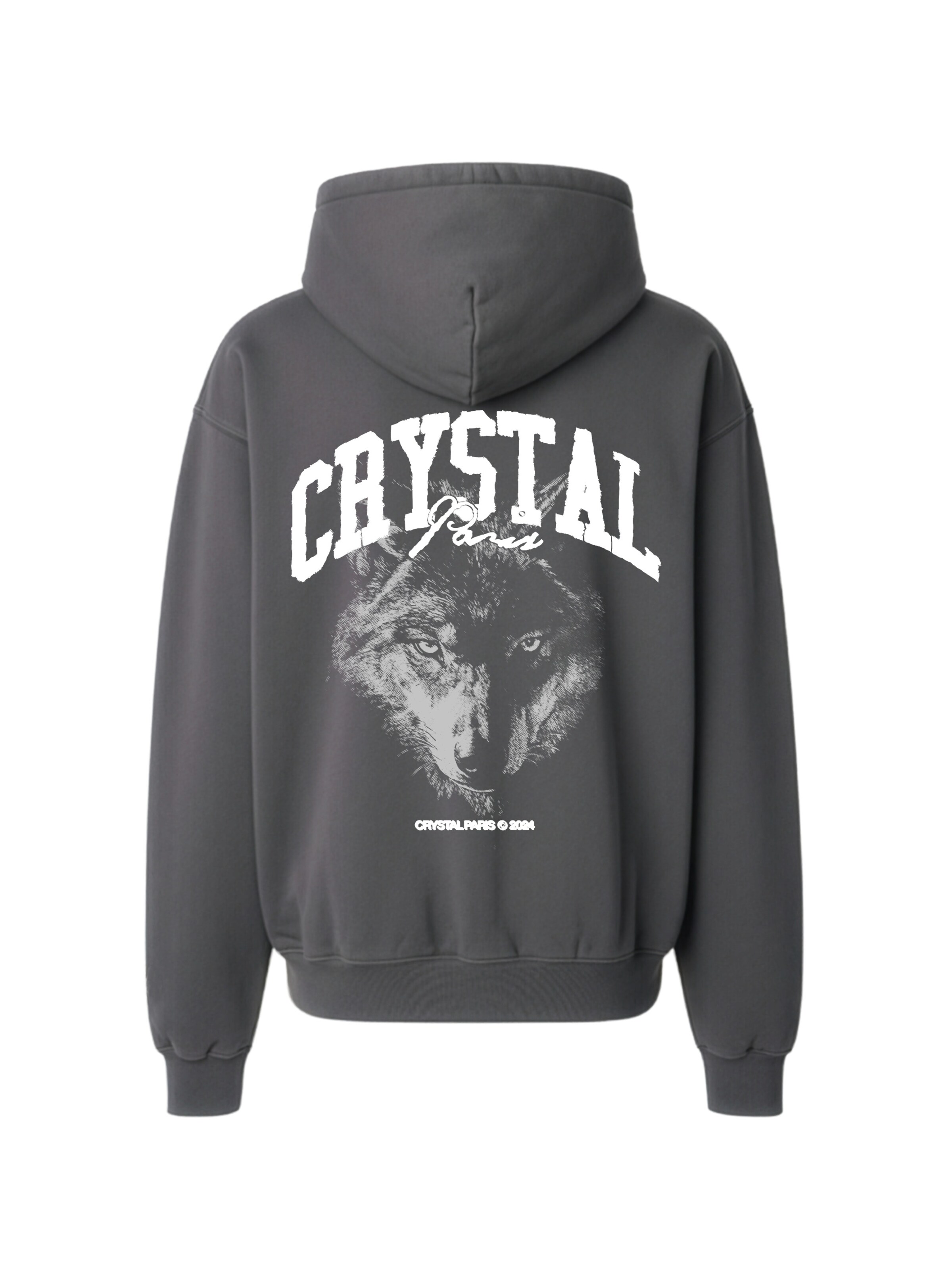 Crystal Paris Sweatshirt 'Nightwolf' in Grijs