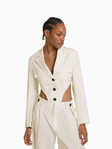 Blazer Bershka en beige : devant