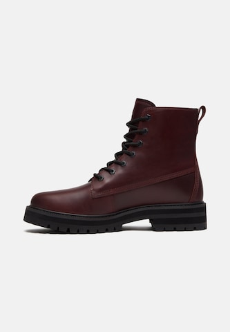 TIMBERLAND Lace-Up Boots in Red