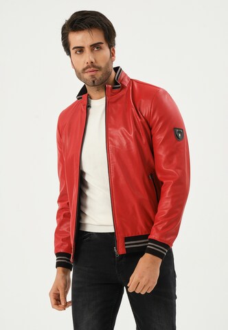 Giorgio di Mare Between-Season Jacket in Red: front