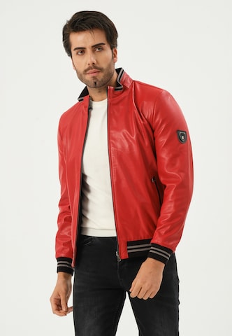 Veste mi-saison Giorgio di Mare en rouge : devant