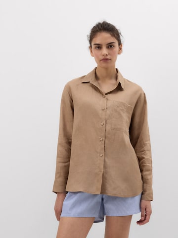 INTIMISSIMI Blouse 'The Pure Linen' in Beige: front