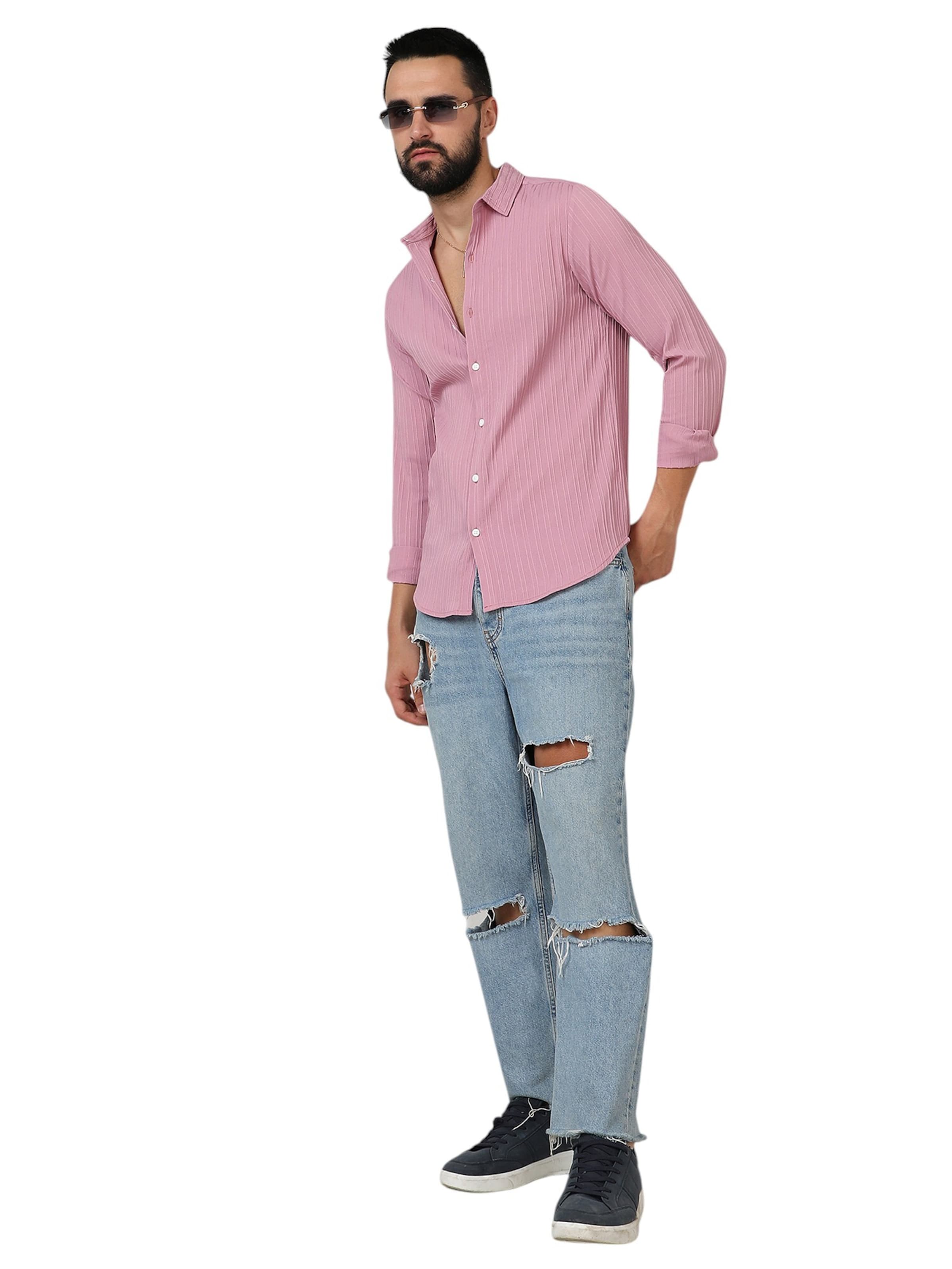 Campus Sutra Comfort Fit Skjorte 'Suzette' i pink