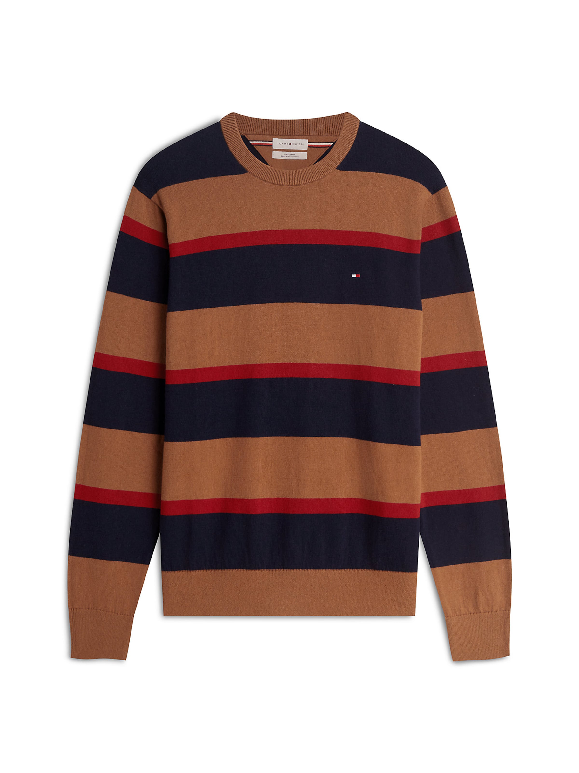 TOMMY HILFIGER Sweater in XS in Navy / Caramel / Red, Item view