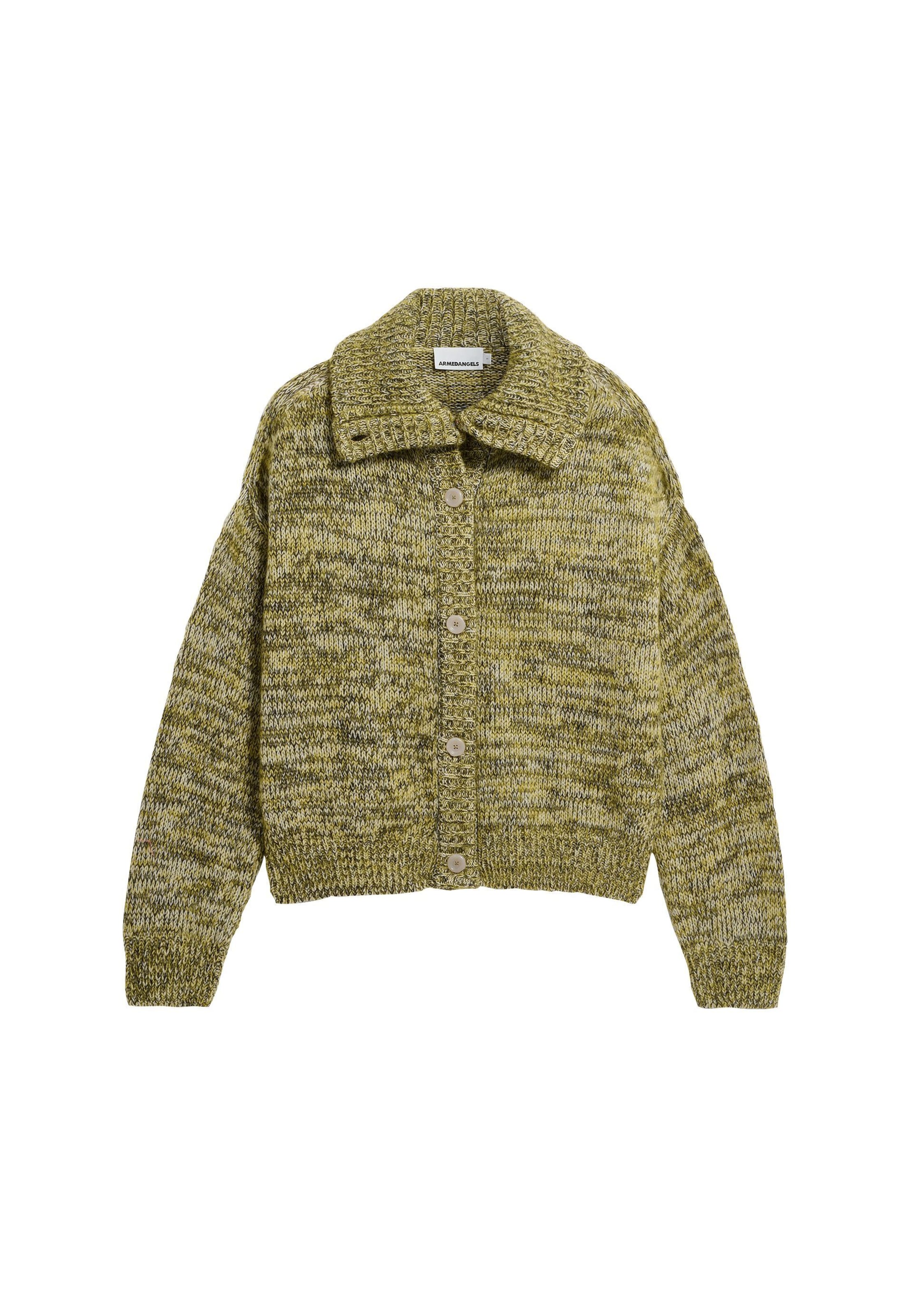 ARMEDANGELS Strickjacke MOULINÉ BRUSHED in Mischfarben: Vorderseite