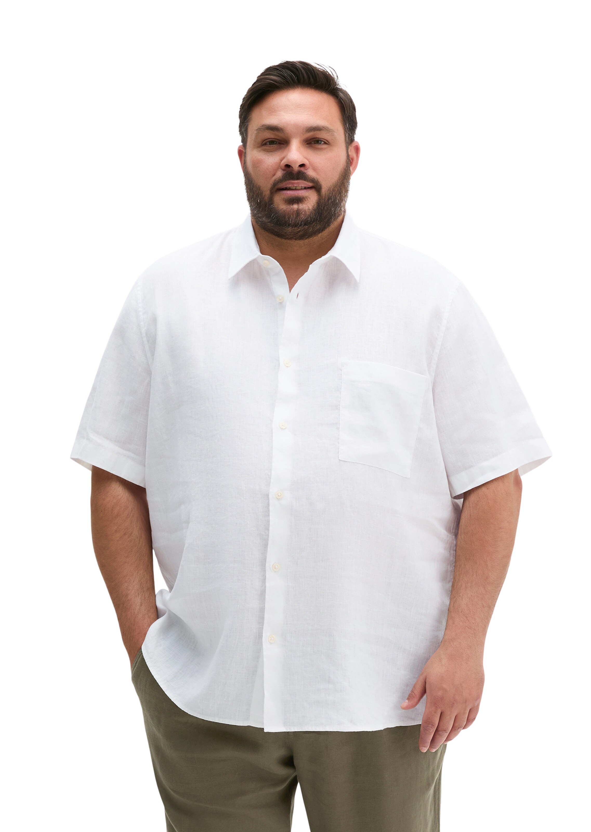 Marc O'Polo Regular Fit Hemd in Weiß: Vorderseite
