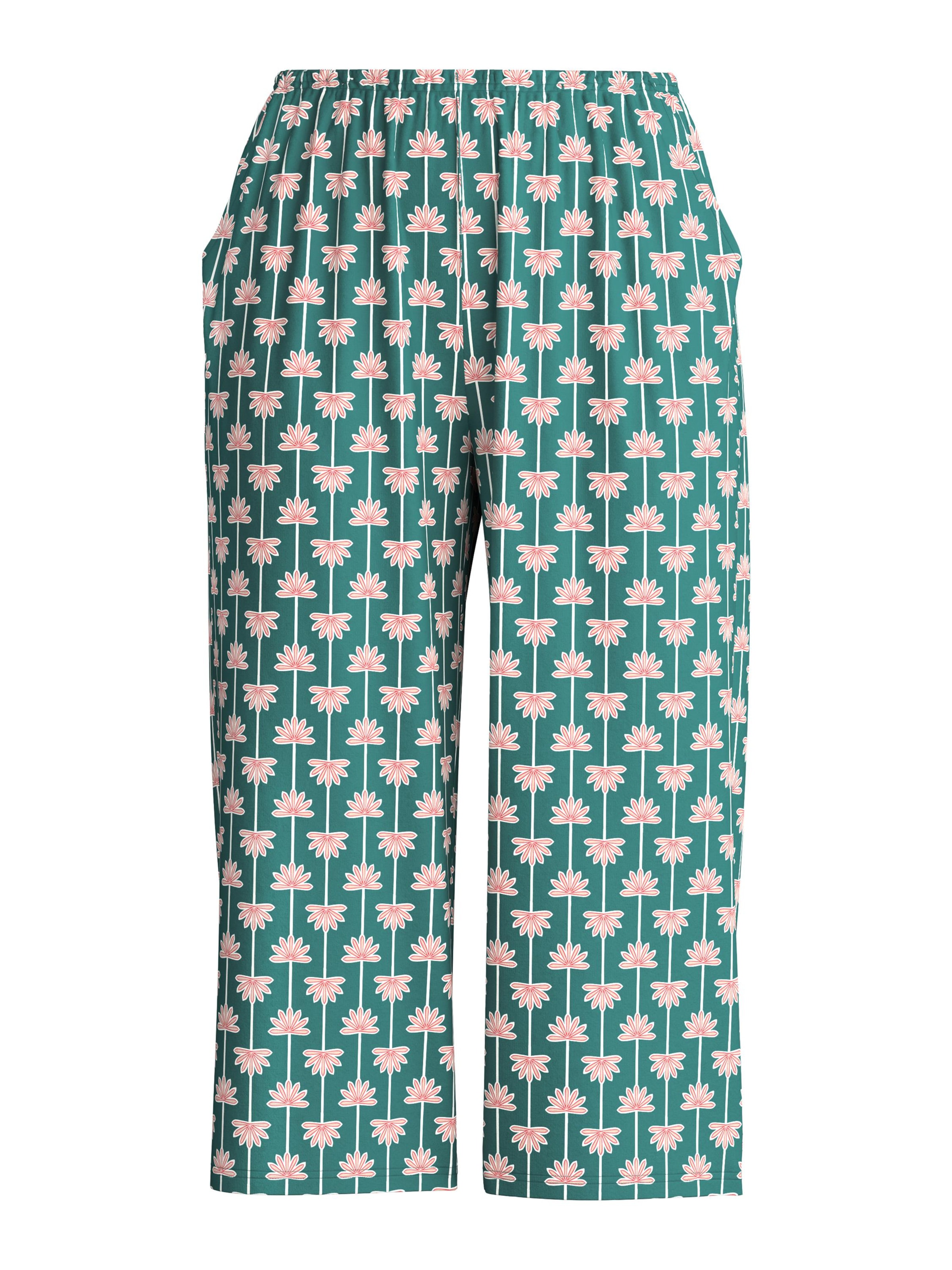 CALIDA Pajama Pants 'Favourites Beach' in Green: front