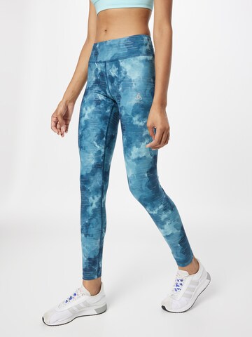 ODLO Skinny Workout Pants in Blue: front