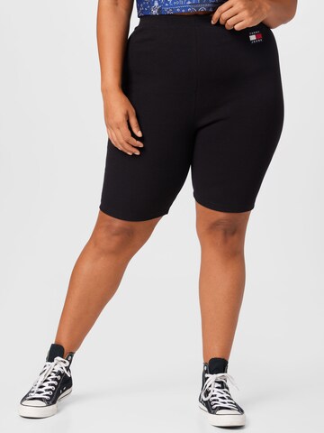 Tommy Jeans Curve Skinny Leggings in Black: front