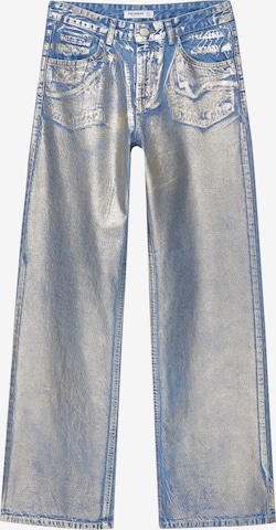 Pull&Bear Zvonové kalhoty Džíny – zlatá: přední strana