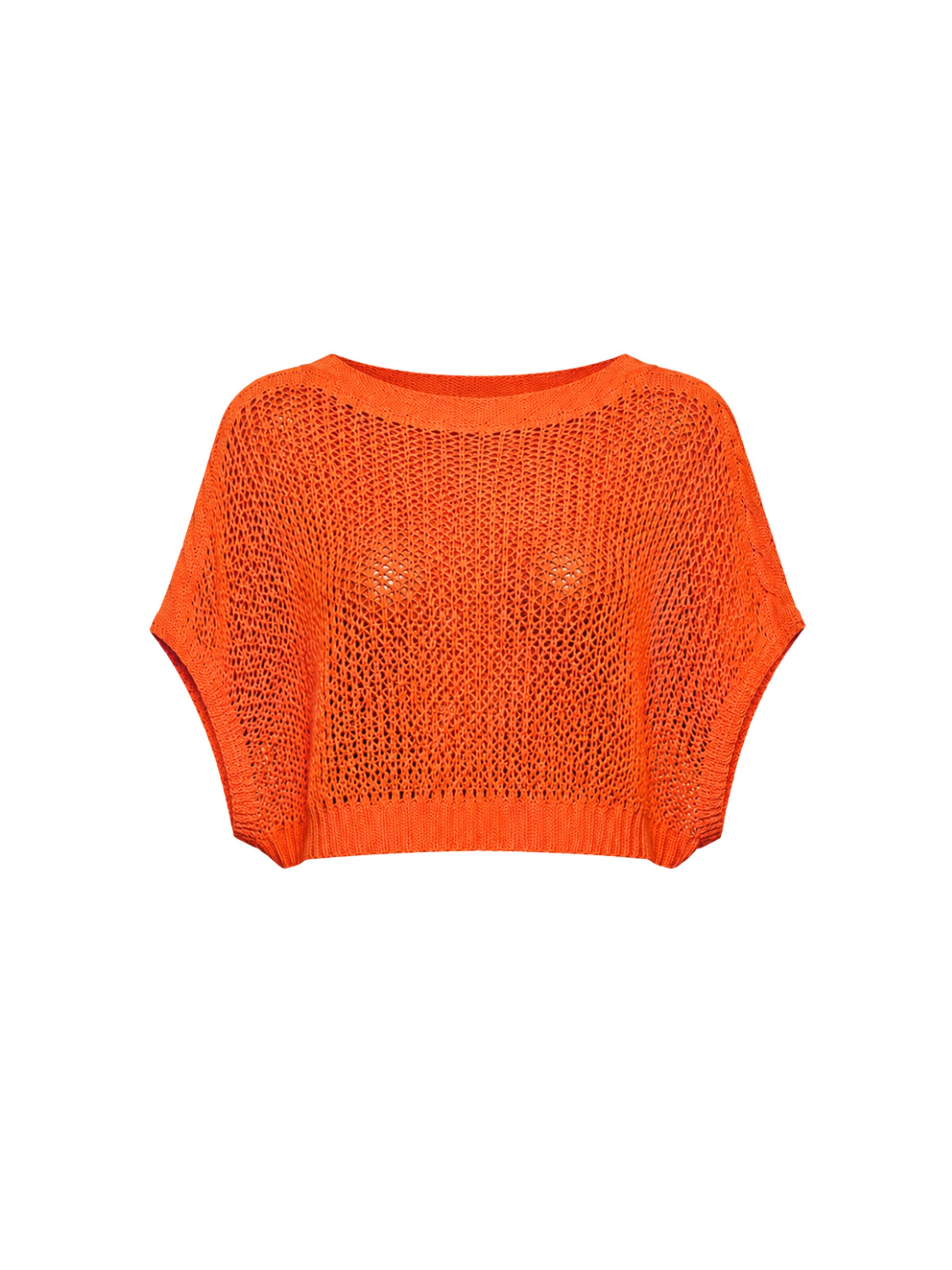 Süel knitwear Sticktop 'Birthday'‌‌‌‌ in Orange: Vorderseite