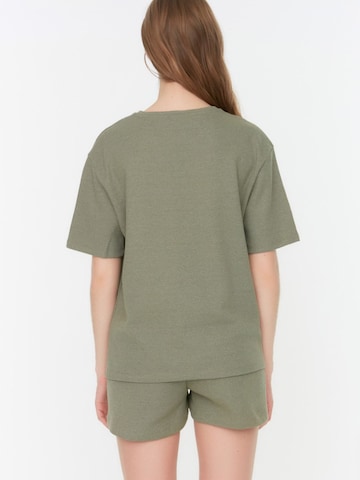 Trendyol Kratke hlače za spanje | zelena barva