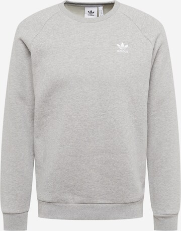 ADIDAS ORIGINALS Sweatshirt 'Trefoil Essentials ' i grå: framsida