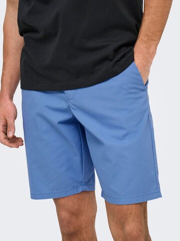Coupe slim Pantalon chino 'ONSKal' Only & Sons en bleu