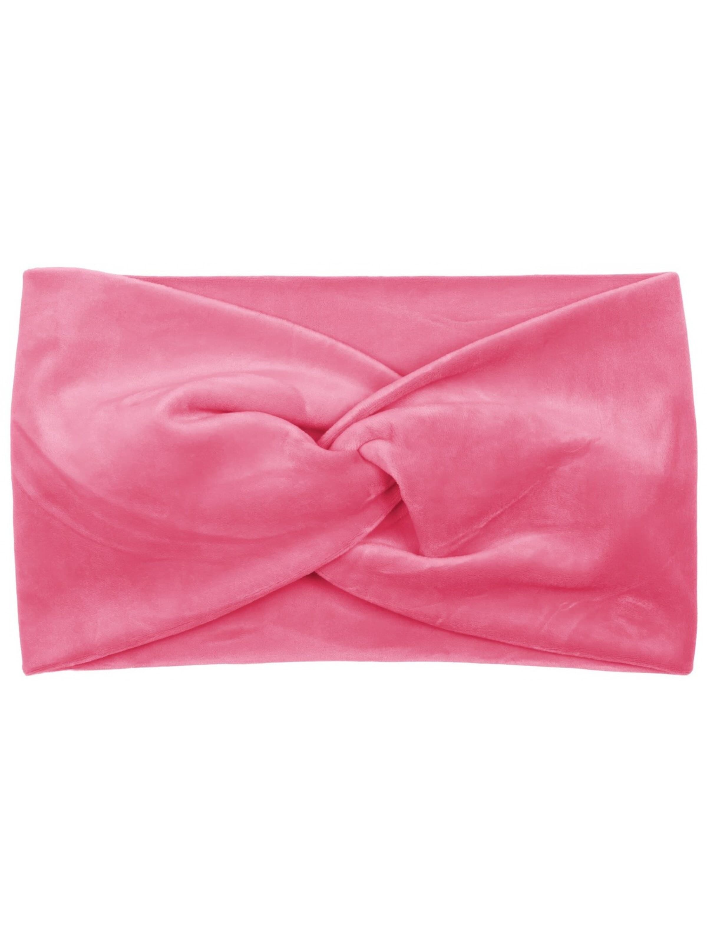 styleBREAKER Haarschmuck 'Samt Stirnband mit Twist Knoten'‌‌‌ in Pink: Vorderseite