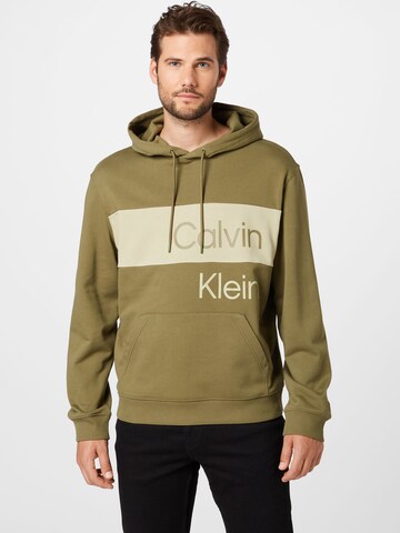 Calvin Klein Sweatshirt in Green: front