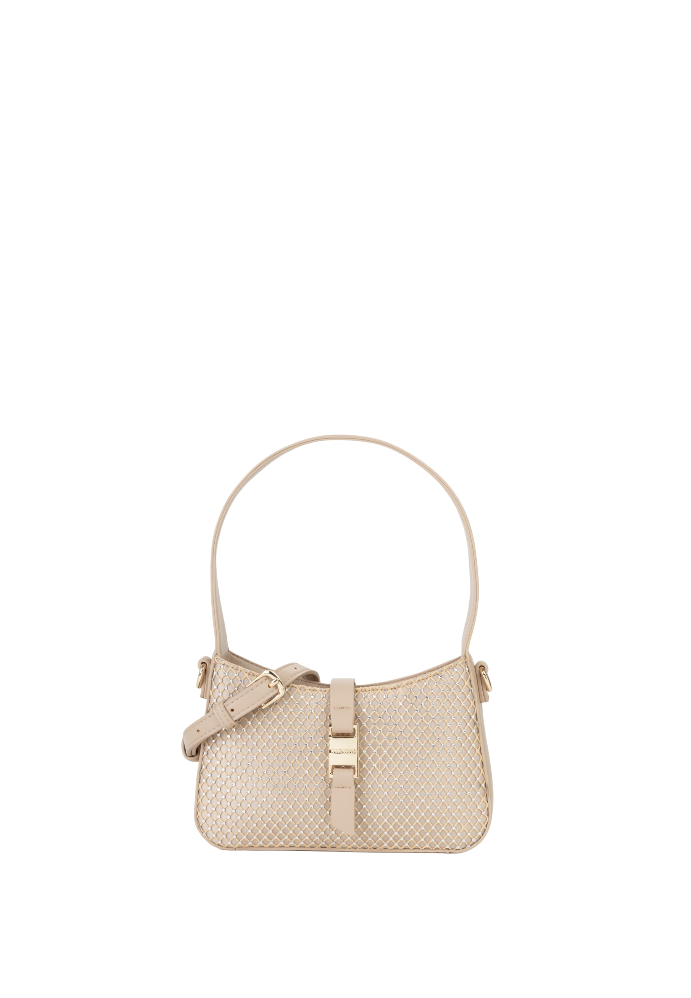 VALENTINO - Bolso de hombro 'SLOPE' en beige: frente