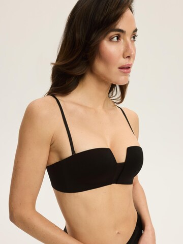 Push-up Reggiseno 'Push-up-BH Blank, Balconette-Cups, glatte Cups' di ESOTIQ in nero