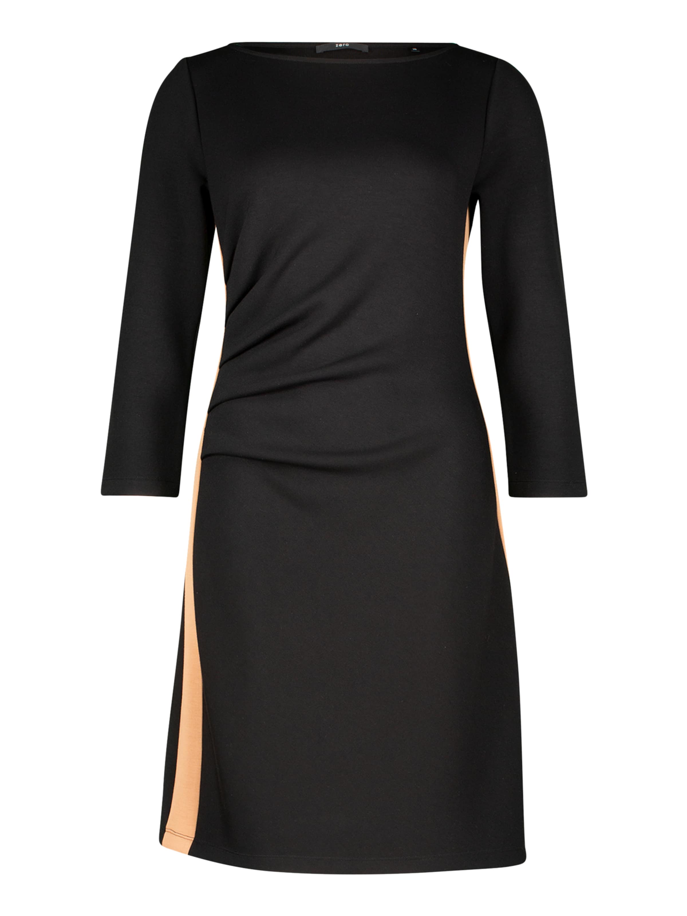 zero Sweatkleid mit Raffungen in Schwarz: Vorderseite