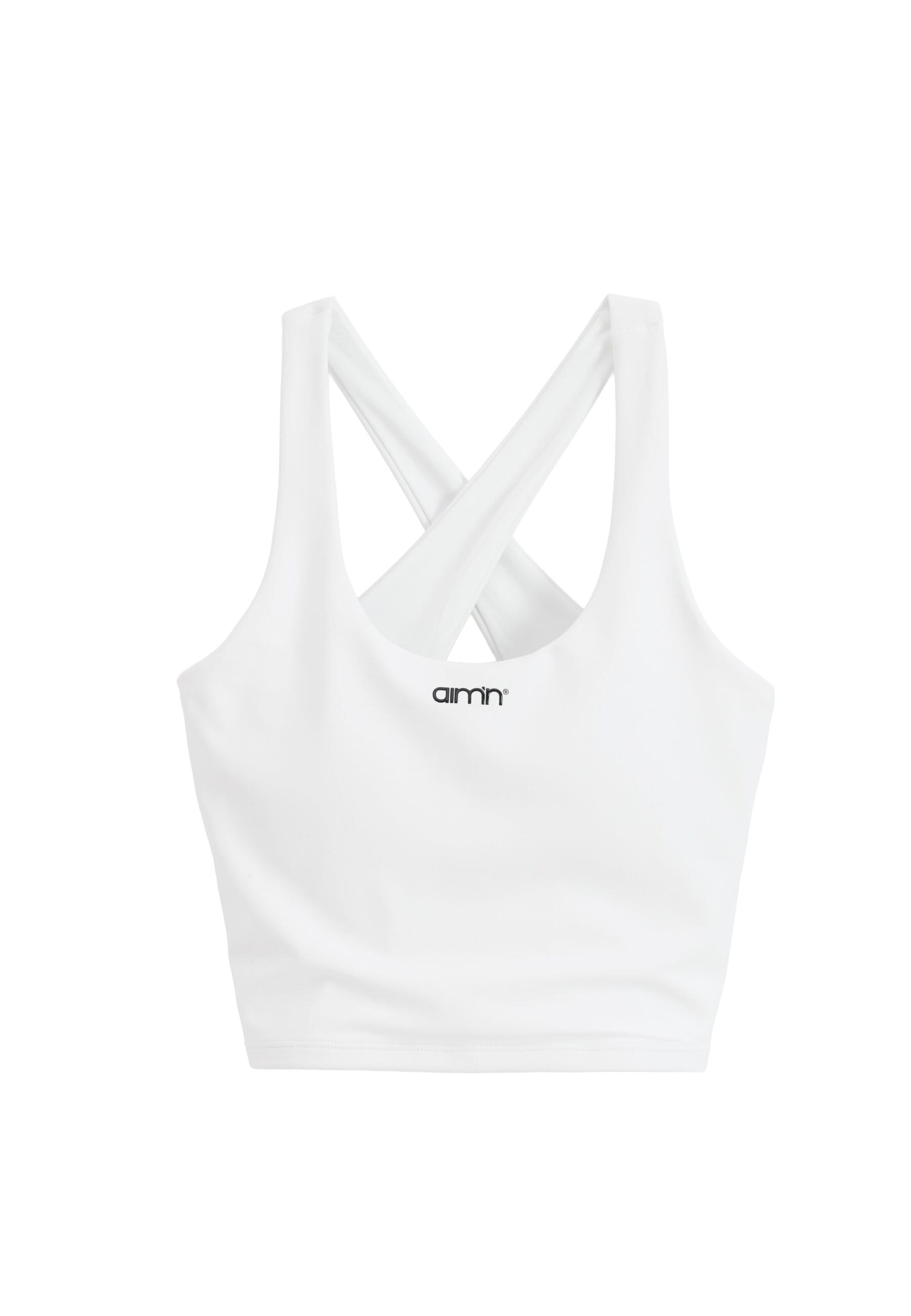 Bustier Soutien-gorge de sport 'Essential' Aim'n en blanc : devant