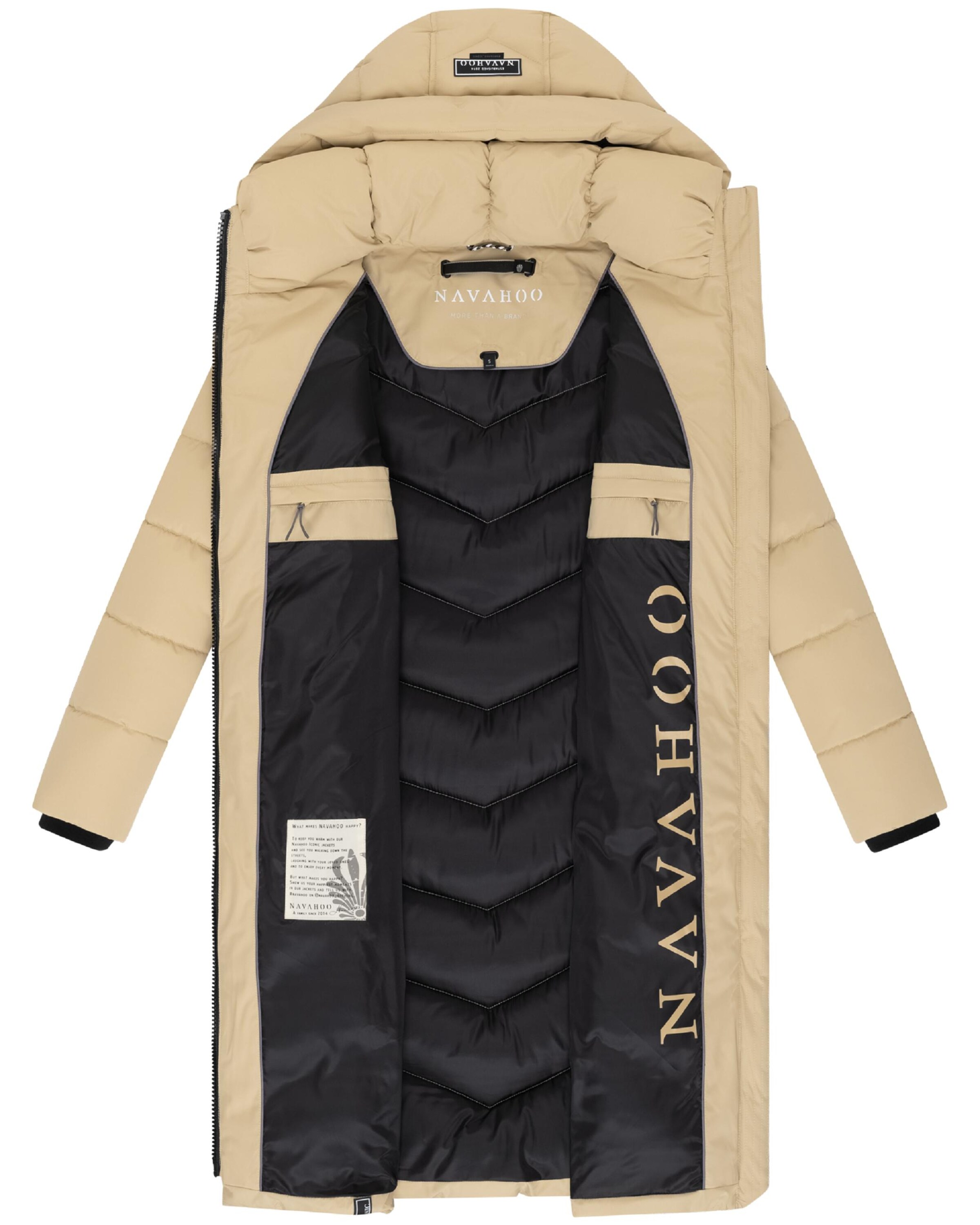 NAVAHOO Χειμερινό παλτό 'Sahnekatzii XIV' σε μπεζ