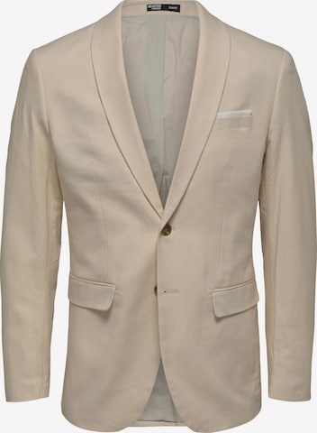 SELECTED HOMME Slim fit Suit Jacket 'Owen' in Beige: front