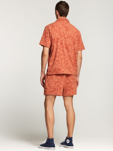 Shiwi Классический крой Рубашка 'TOWELING' в Оранжевый