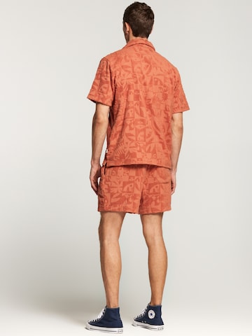 Shiwi Comfort fit Button Up Shirt 'TOWELING' in Orange