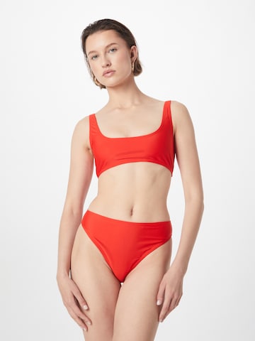Nasty Gal Dół bikini w kolorze czerwony