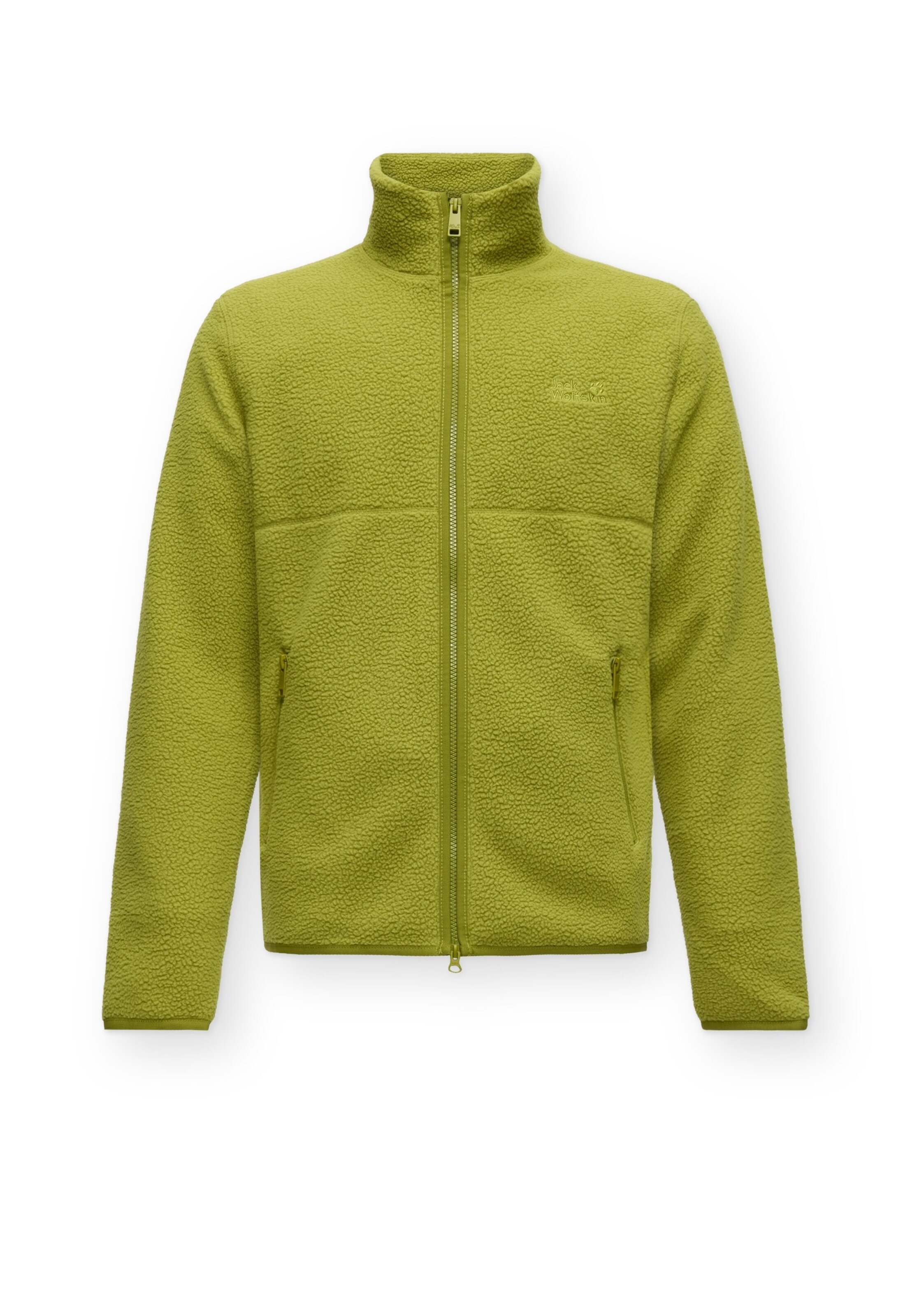 JACK WOLFSKIN Athletic Fleece Jacket in Green: front
