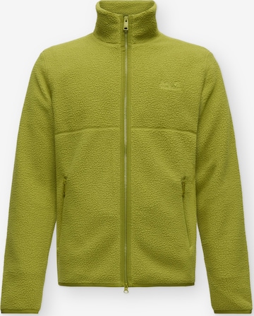 JACK WOLFSKIN Athletic Fleece Jacket in Green: front