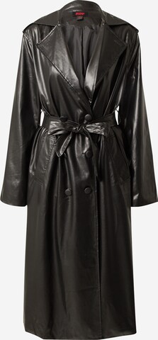 Misspap Between-Seasons Coat in Black: front