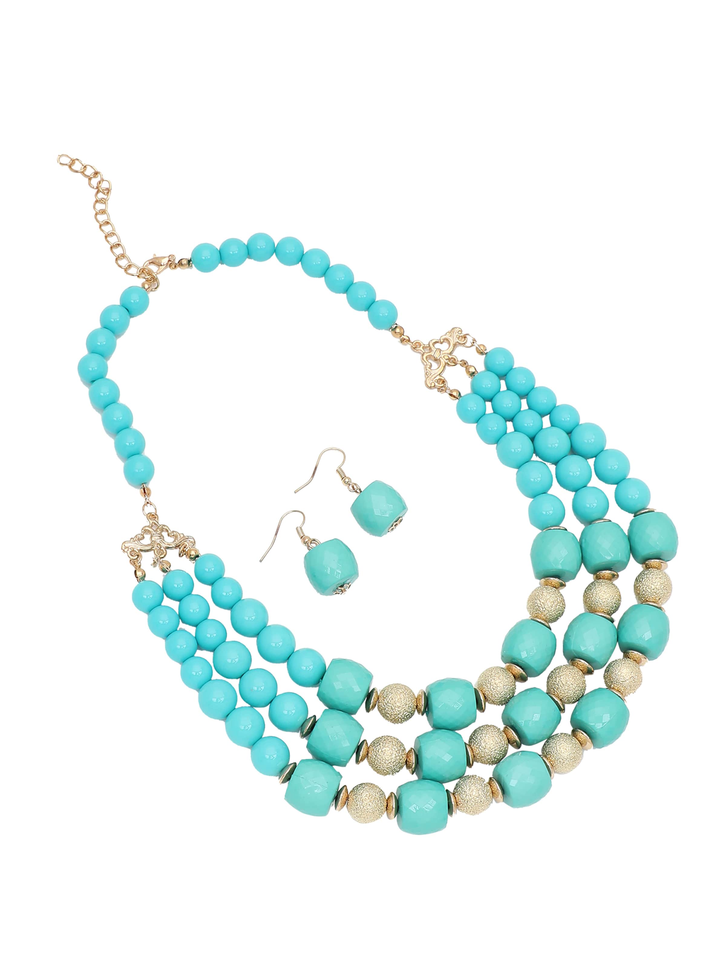 SOHI Ékszer szett 'Koshal' - kék: elől