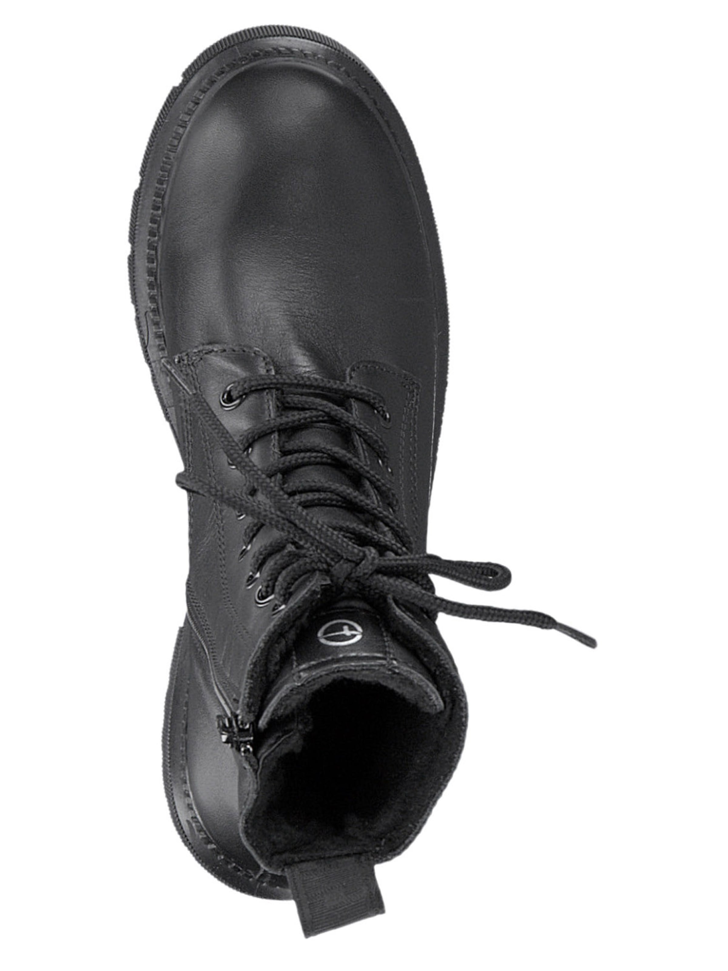 Tamaris Lace-Up Ankle Boots in Black