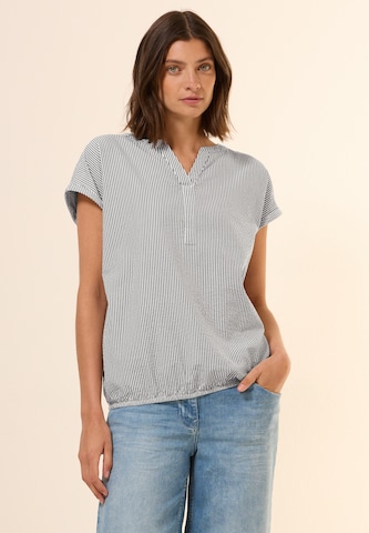 CECIL Blouse 'Seersucker' in Grey: front