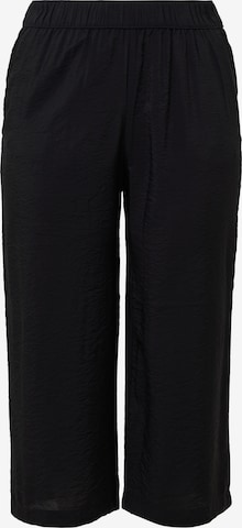 s.Oliver Wide leg Broek in Zwart: voorkant