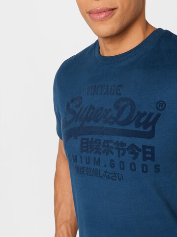 Superdry Tapered T-shirt i blå