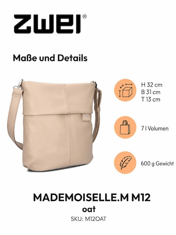 Borsa a mano 'MADEMOISELLE.M M12' di ZWEI in beige