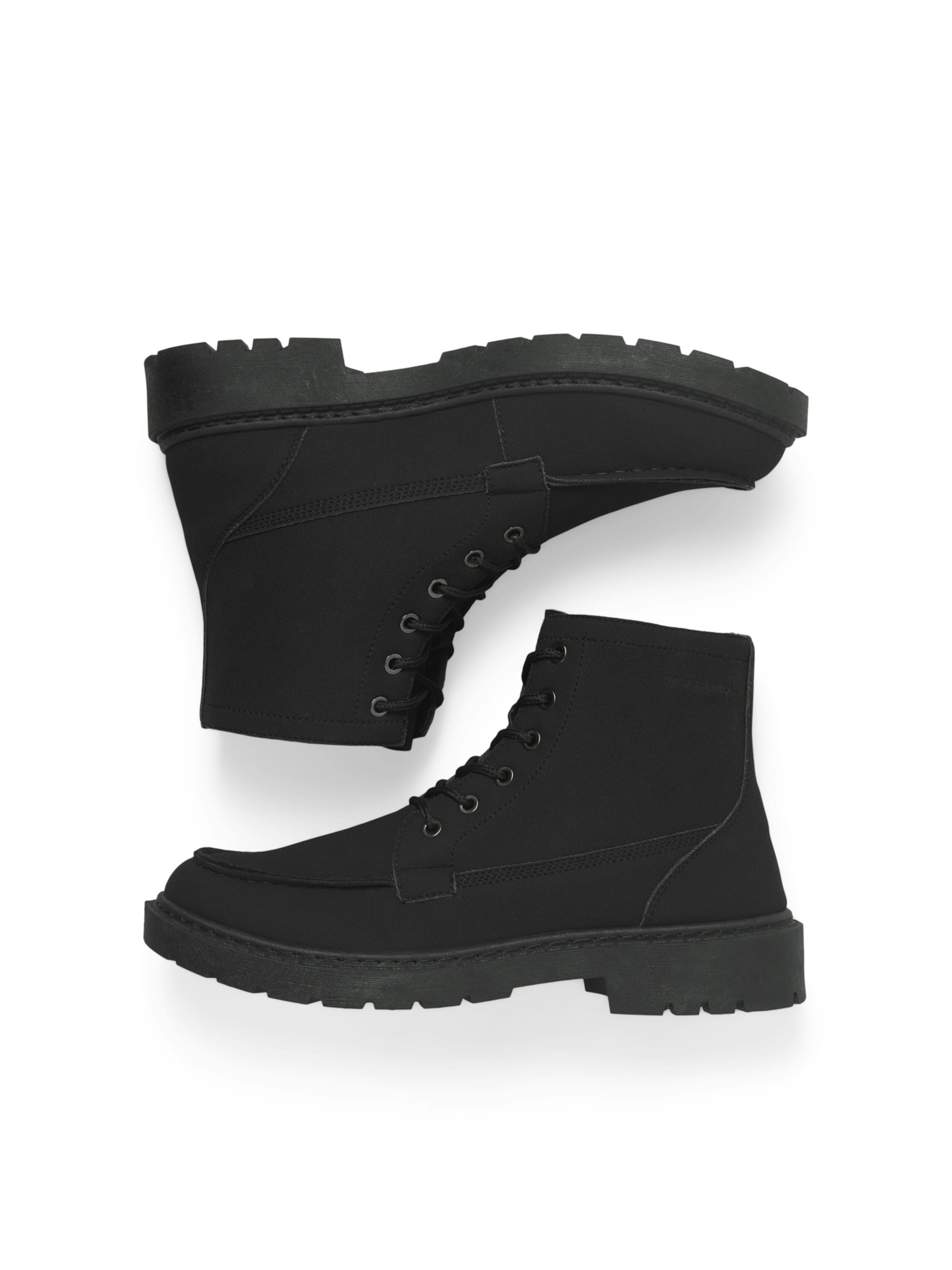 JACK & JONES - Botas con cordones en negro