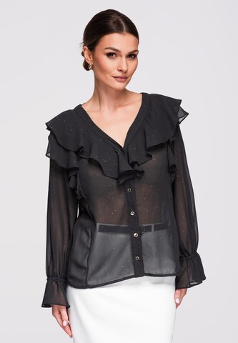 Ombre Blouse in Black